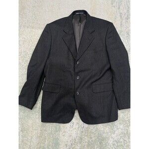 Joseph Feiss Sport Coat Mens 40S Black 100% LambsWool Soft Tweed Jacket